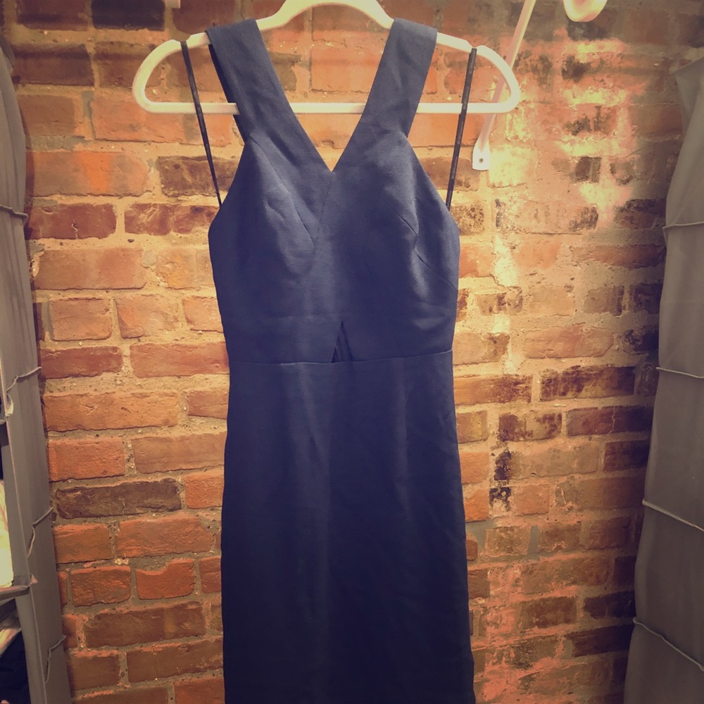 BCBGMAXAZRIA navy blue cocktail dress